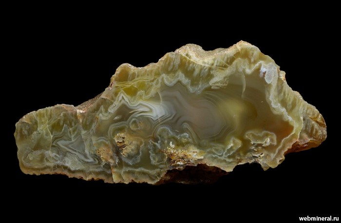 Фотография минерала Кварц разн. (Агат). Синарское месторождение агата.