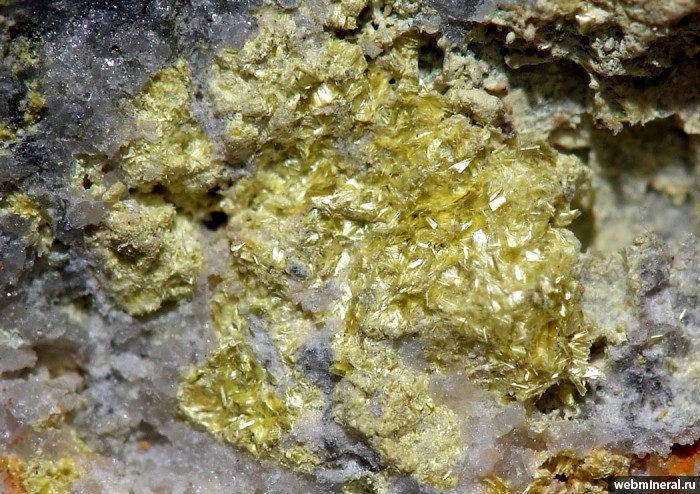 Фотография минерала Ферримолибдит. Бугдаинское (Mo) месторождение.