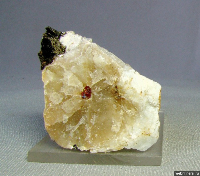 Фотография минерала Пирохлор, Нефелин. Корундовая копь (миаскитовый пегматит).