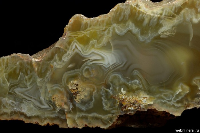 Фотография минерала Кварц разн. (Агат). Синарское месторождение агата.